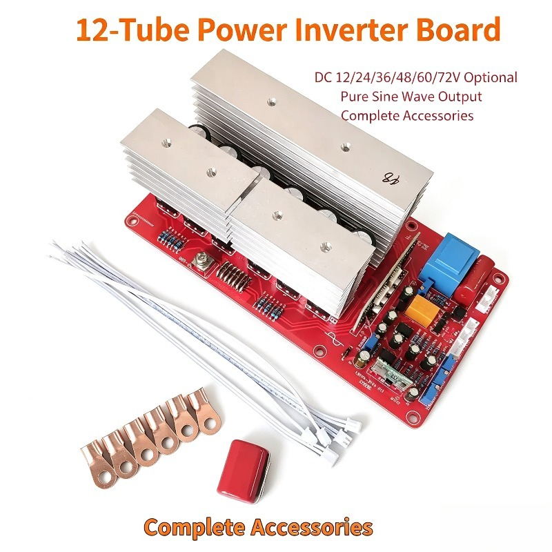 Pure Sine Wave Inverter Board 24V 48V - 12-трубочный инвертор с чистой синусоидой, основная